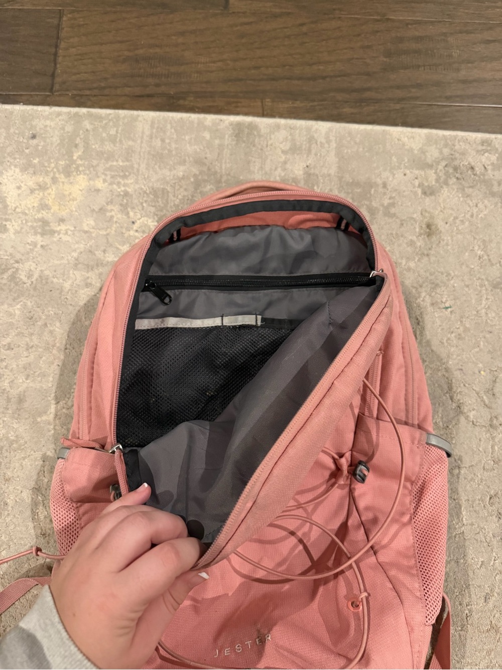 The North Face Rose Pink Daypack with Front Bungee - Picture 4 of 7